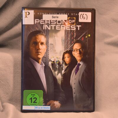 Das Cover der DVD-Serie "Person of Interest" vor grauem Grund.