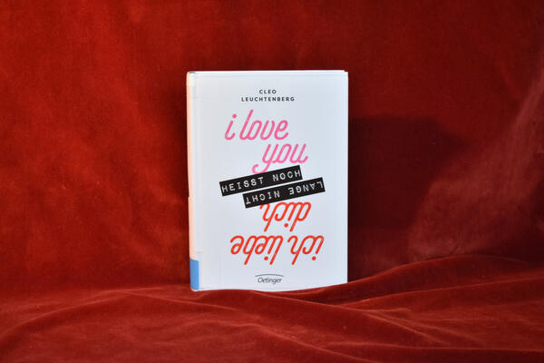 Foto des Buches "Ich love you hei&szlig;t noch lange nicht ich liebe dich". Das Cover zeigt den Titel vor wei&szlig;em Hintergrund. Die Ausrichtung der Schrift wechselt in der Mitte des Titels - die erste H&auml;lfte "I love you hei&szlig;t noch" ist von oben nach unten zu lesen, die zweite H&auml;lfte "lange nicht ich liebe dich" steht auf dem Kopf.