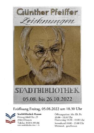 Das Plakat zur Ausstellung "Zeichnungen" von G&uuml;nther Pfeiffer