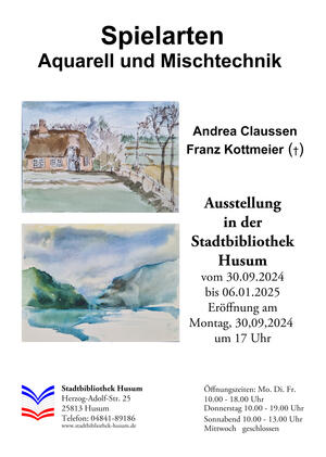 Plakat zur Ausstellung "Spielarten" von Andrea Claussen und Franz Kottmeier