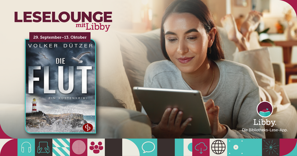 Werbebanner zur Leselounge mit Libby vom 29. September bis zum 13. Oktober 2026.